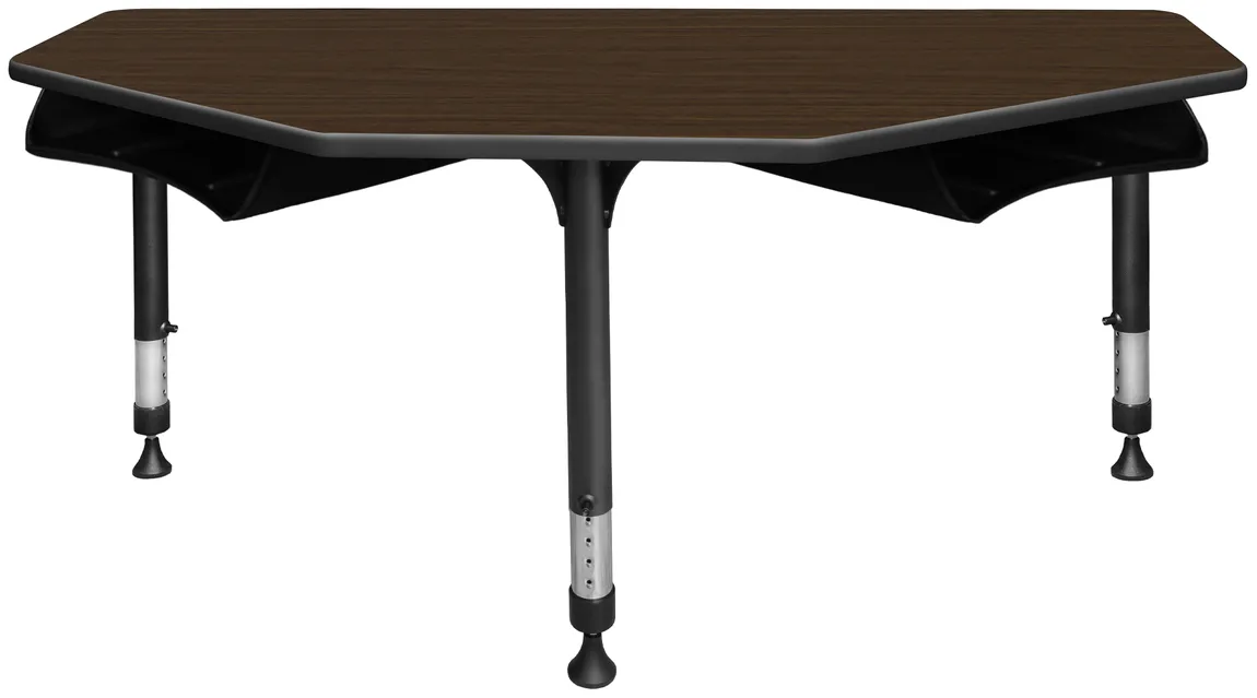 2 Person Classroom Desk with Book Storage