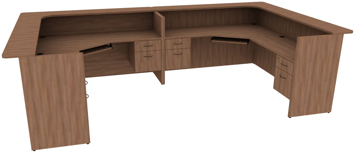 small 2 person reception desk 12