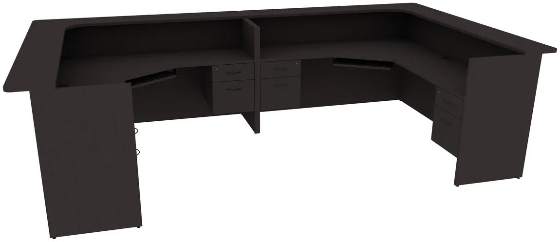 small 2 person reception desk 12