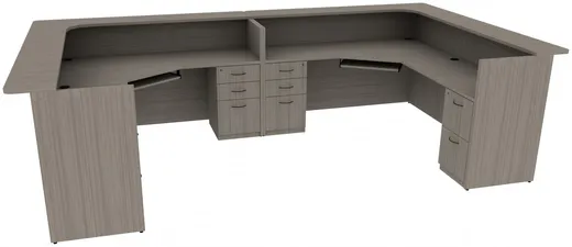2 Person Reception Desk with Drawers
