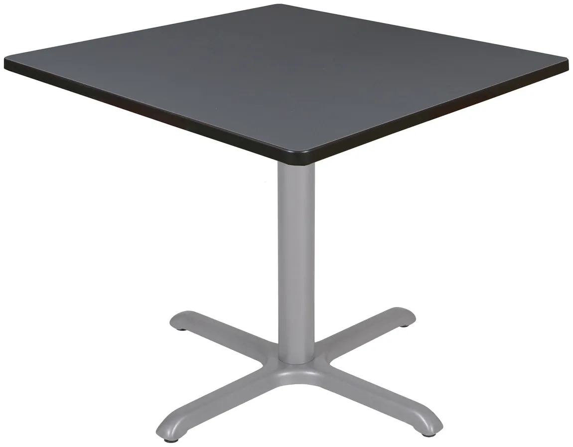 Square Table with Metal Base