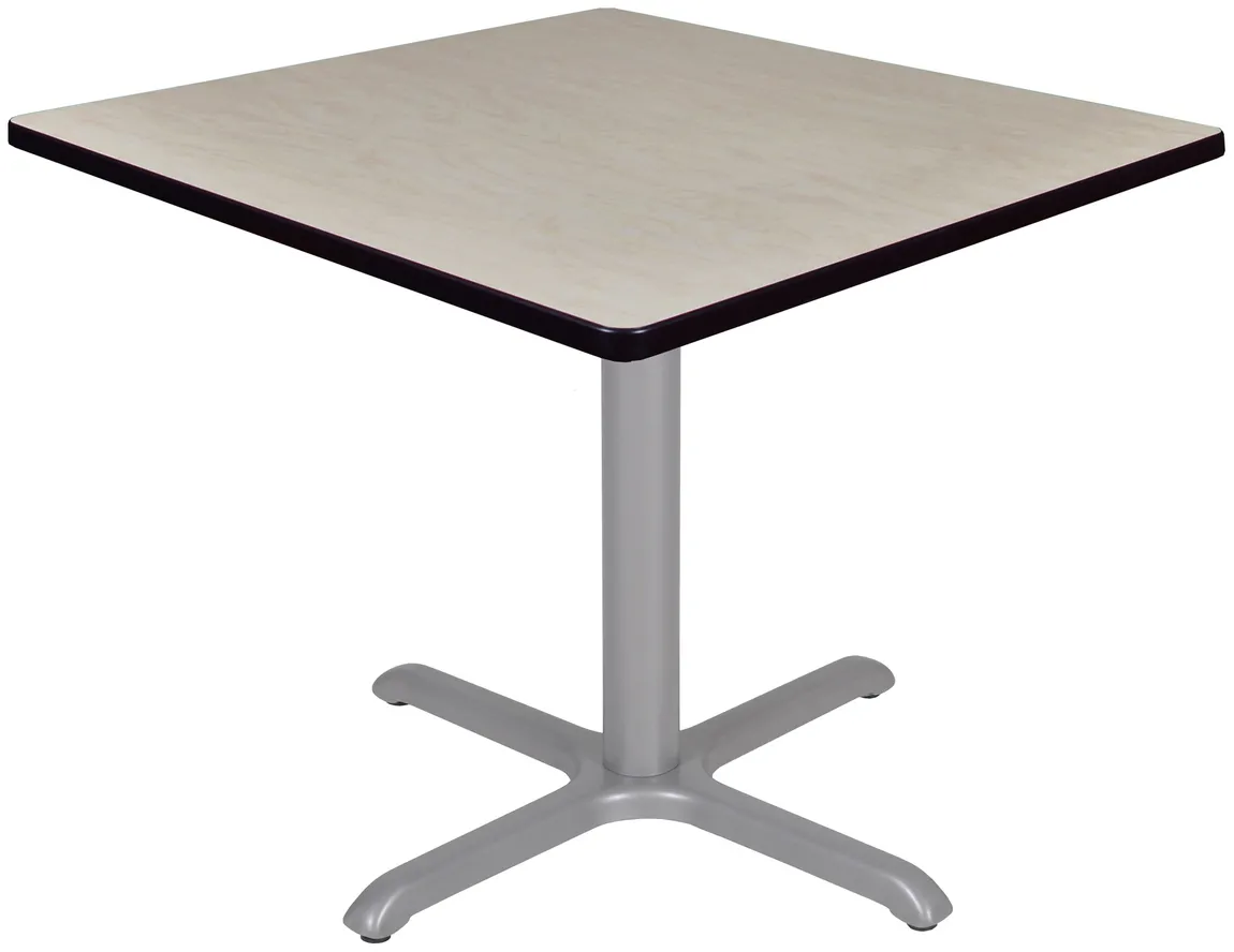 Square Table with Metal Base