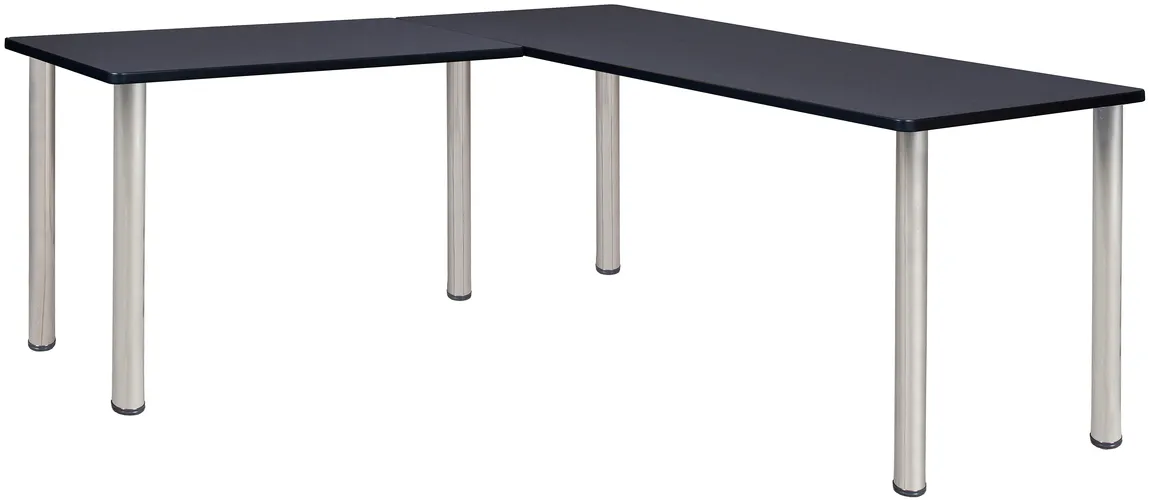 L Shaped Desk with Metal Legs