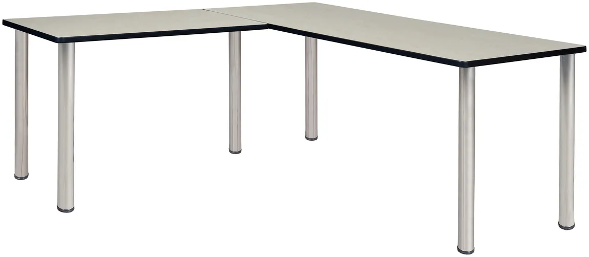 L Shaped Desk with Metal Legs
