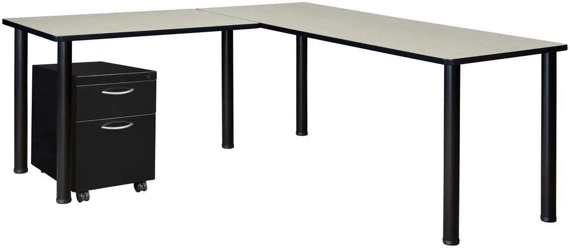 L Shaped Desk with Drawers