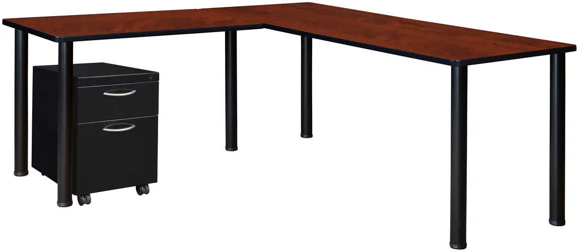 L Shaped Desk with Drawers