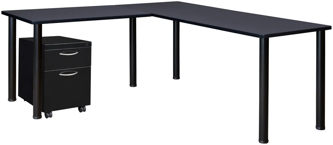 L Shaped Desk with Drawers