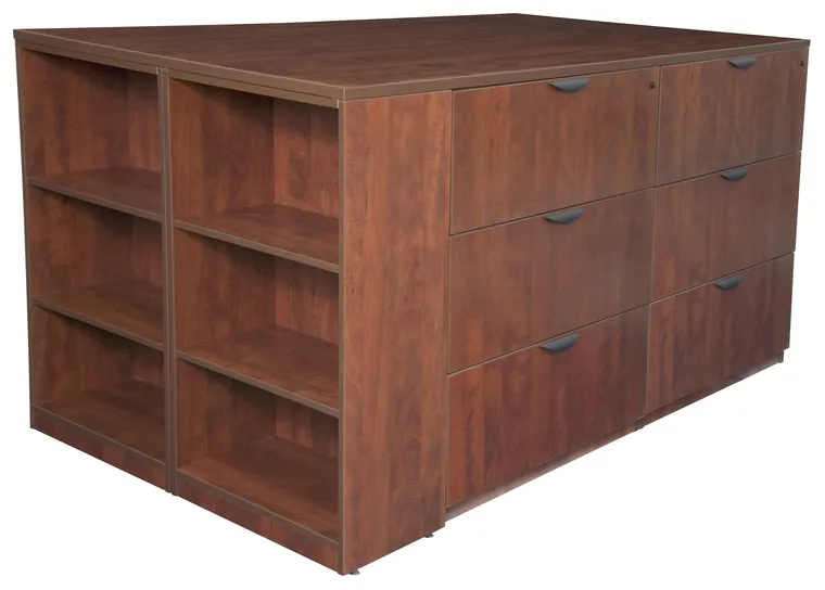 3 Lateral File with Storage and Bookcase
