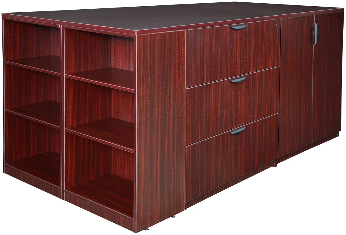 fullsize 3 lateral file with storage and bookcase 1