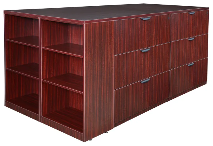 small 3 lateral file with storage and bookcase 4