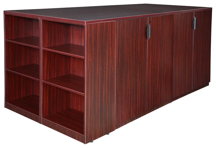 Stand Up Desk with Storage Cabinets