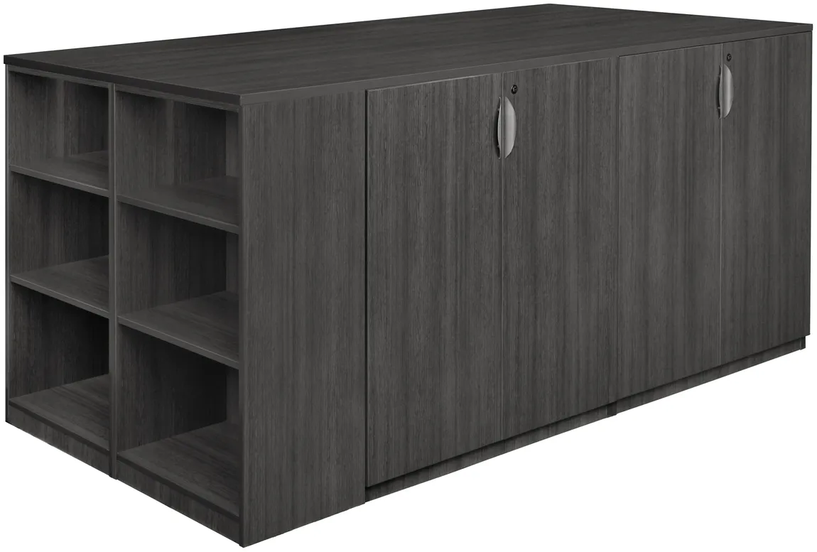 Storage Cabinet Quad with Bookcase