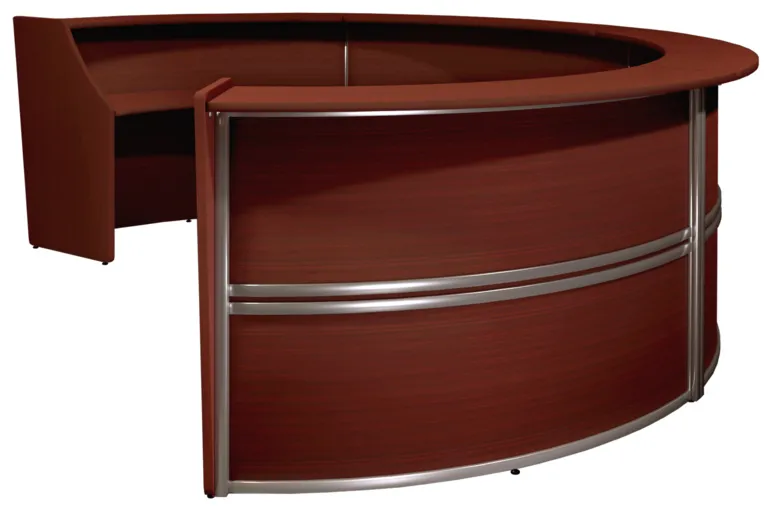 4 Person Curved Reception Desk
