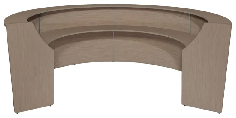 4 Person Curved Reception Desk
