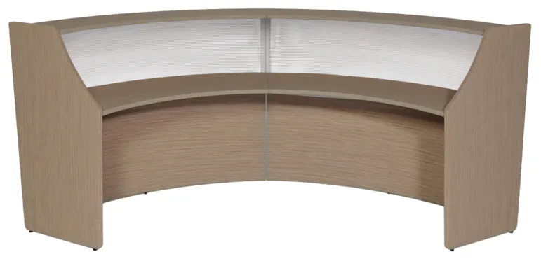 2 Person Curved Reception Desk