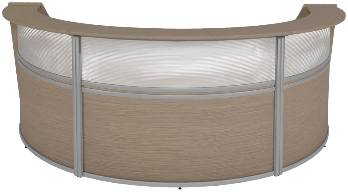 3 Person Curved Reception Desk