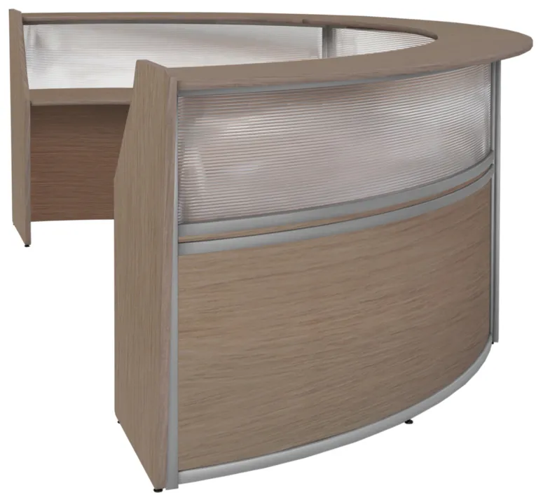 3 Person Curved Reception Desk