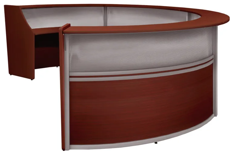 4 Person Curved Reception Desk