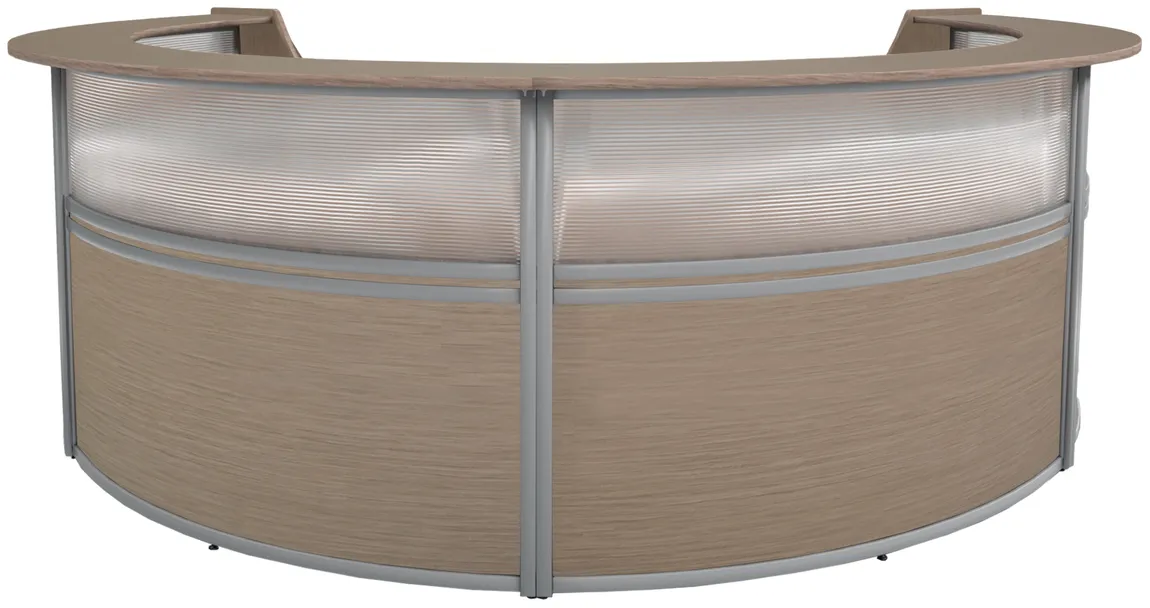 4 Person Curved Reception Desk