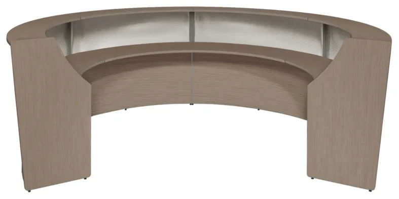 4 Person Curved Reception Desk