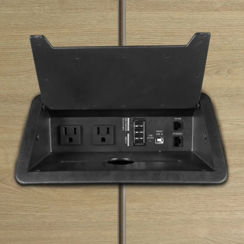 small huge conference table with power 7