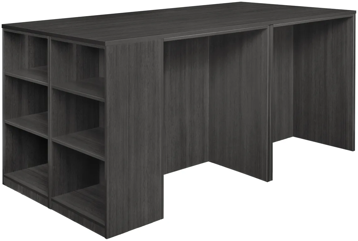 2 Person Standing Desk with Storage