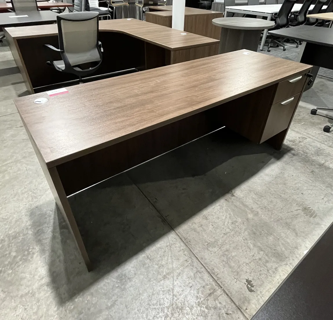 fullsize rectangular desk with drawers 1