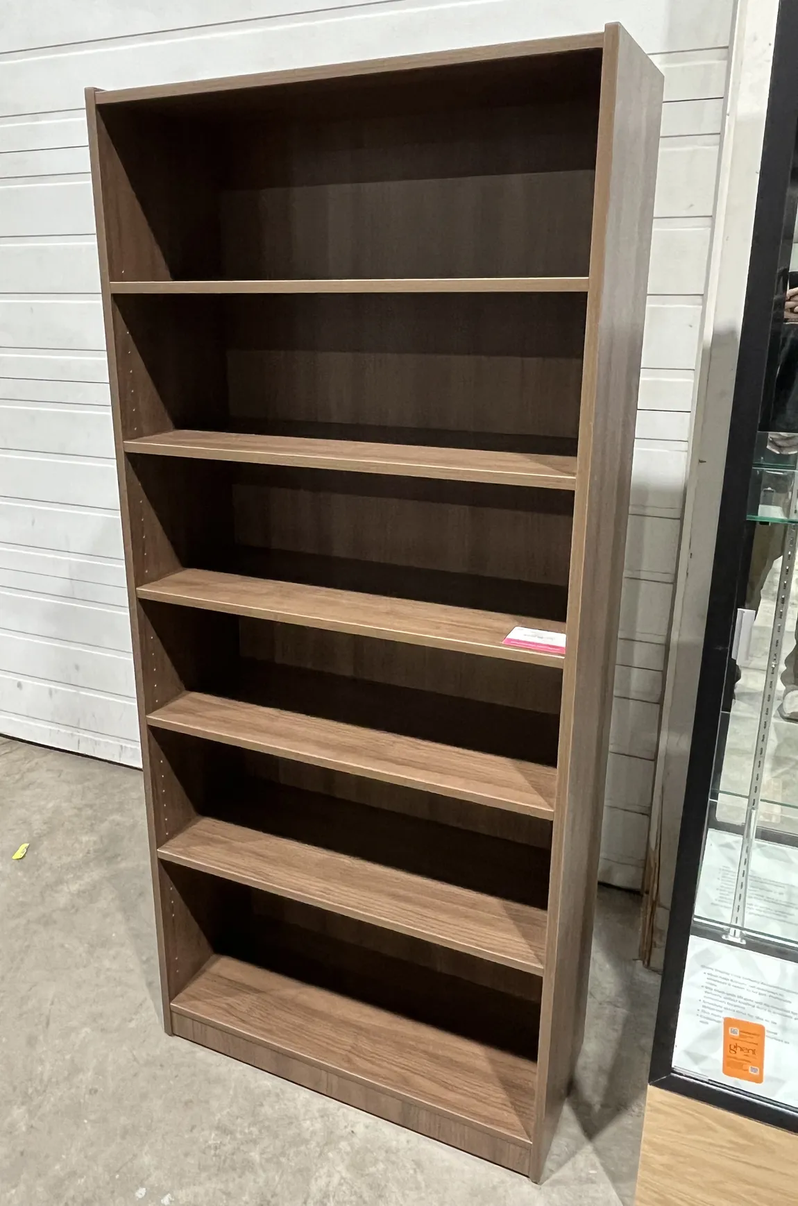 fullsize modern walnut bookcase 1