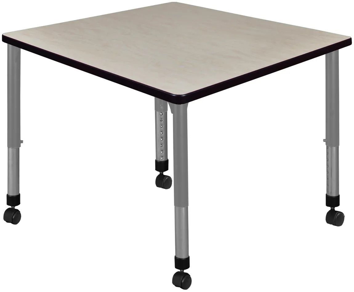 Adjustable Rolling Square Table