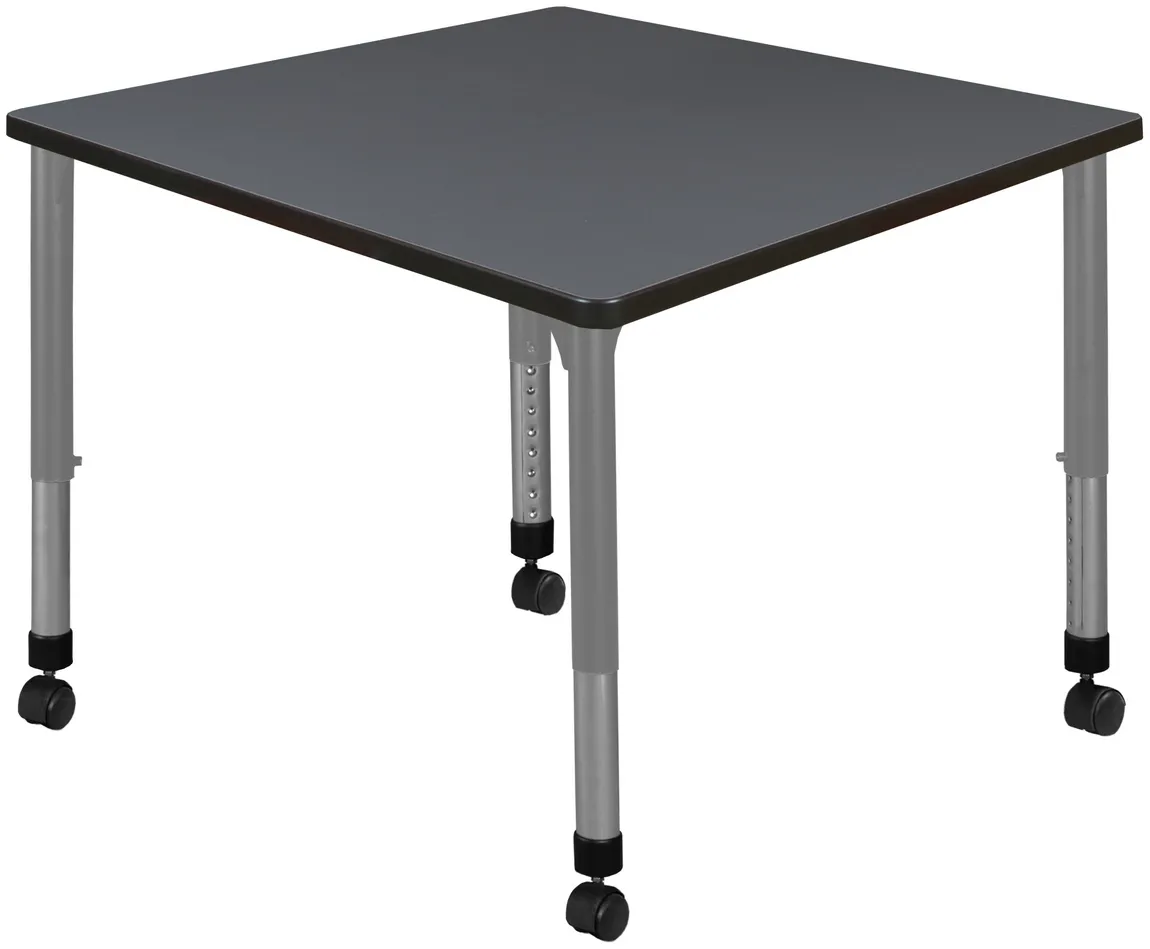 small adjustable rolling square table 12