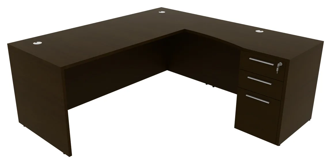 small l shaped desk with drawers 2