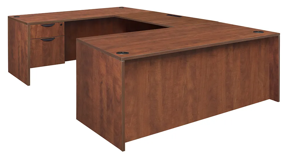 U Shaped Desk with Drawers