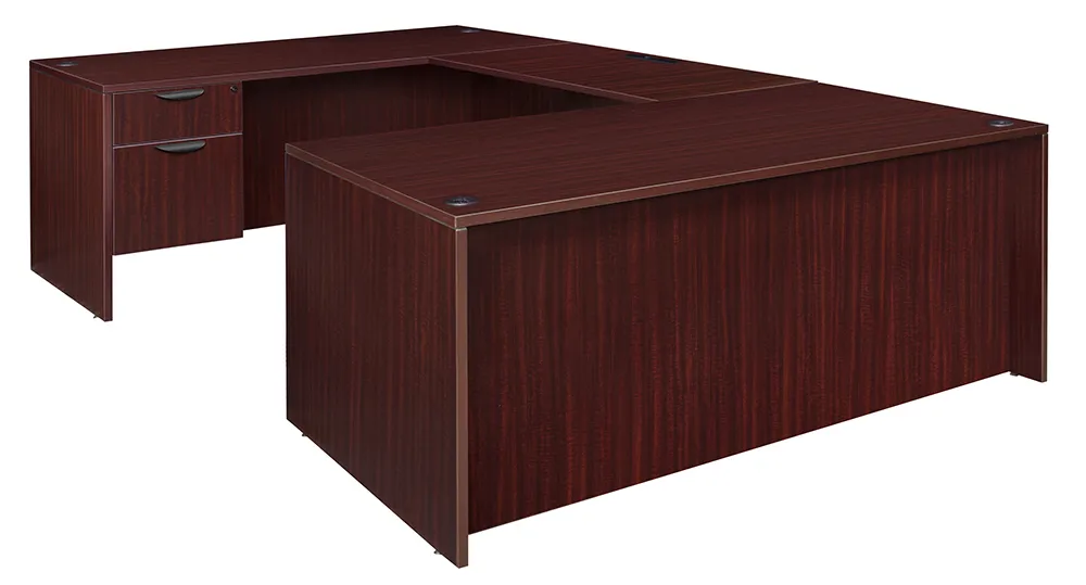 U Shaped Desk with Drawers