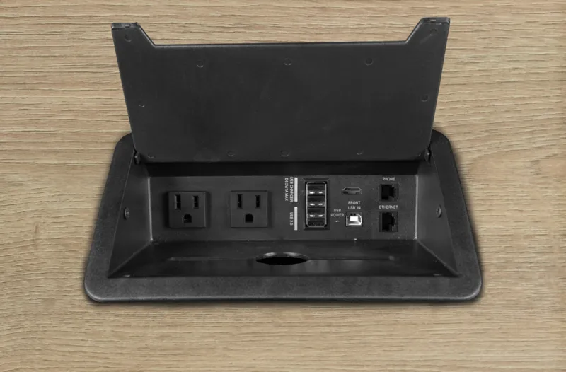 Racetrack Conference Table with Power