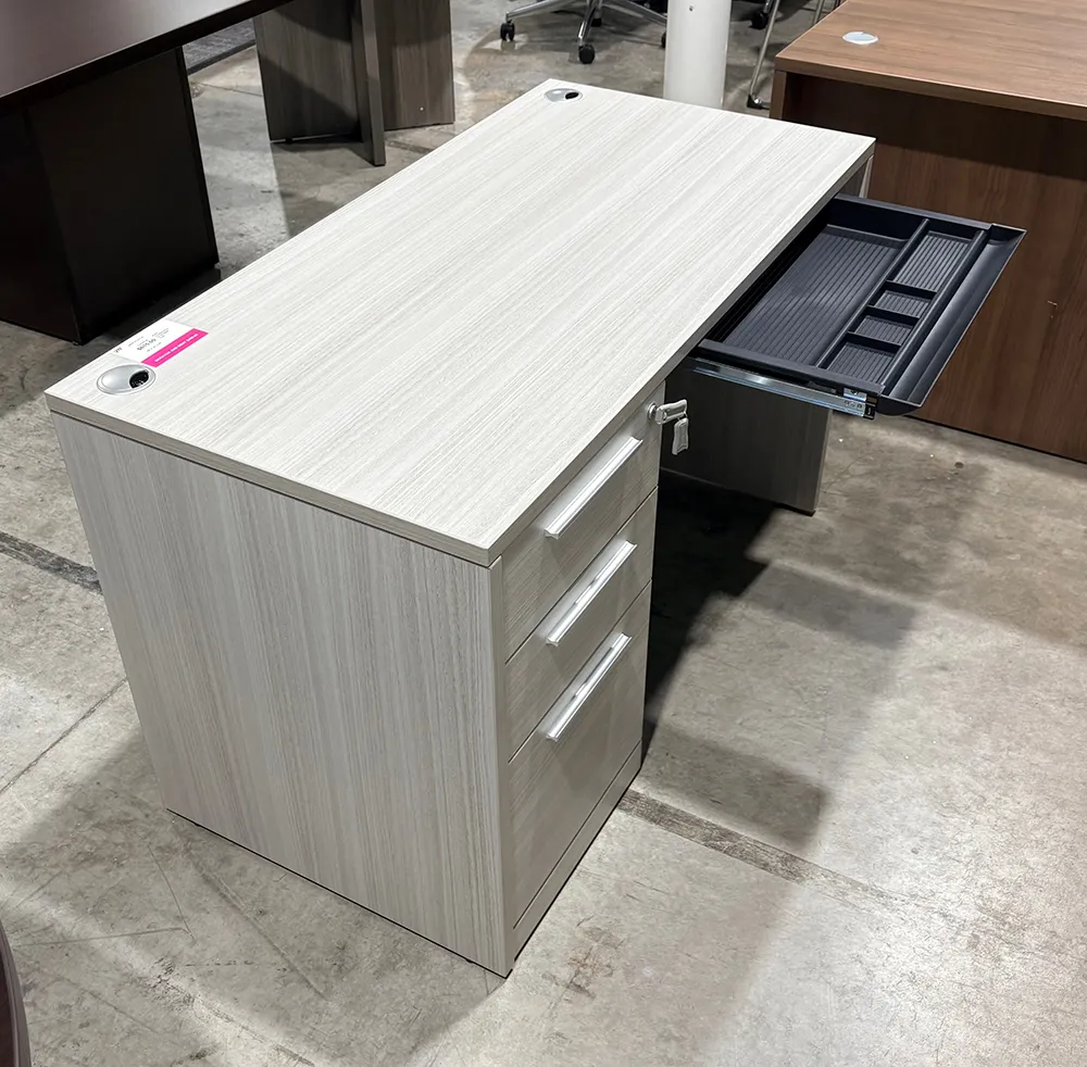 Small Pedestal Desk with Drawers