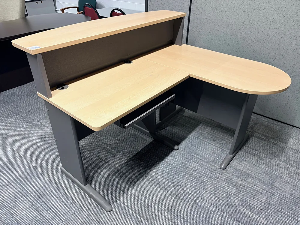 fullsize peninsula reception desk 1