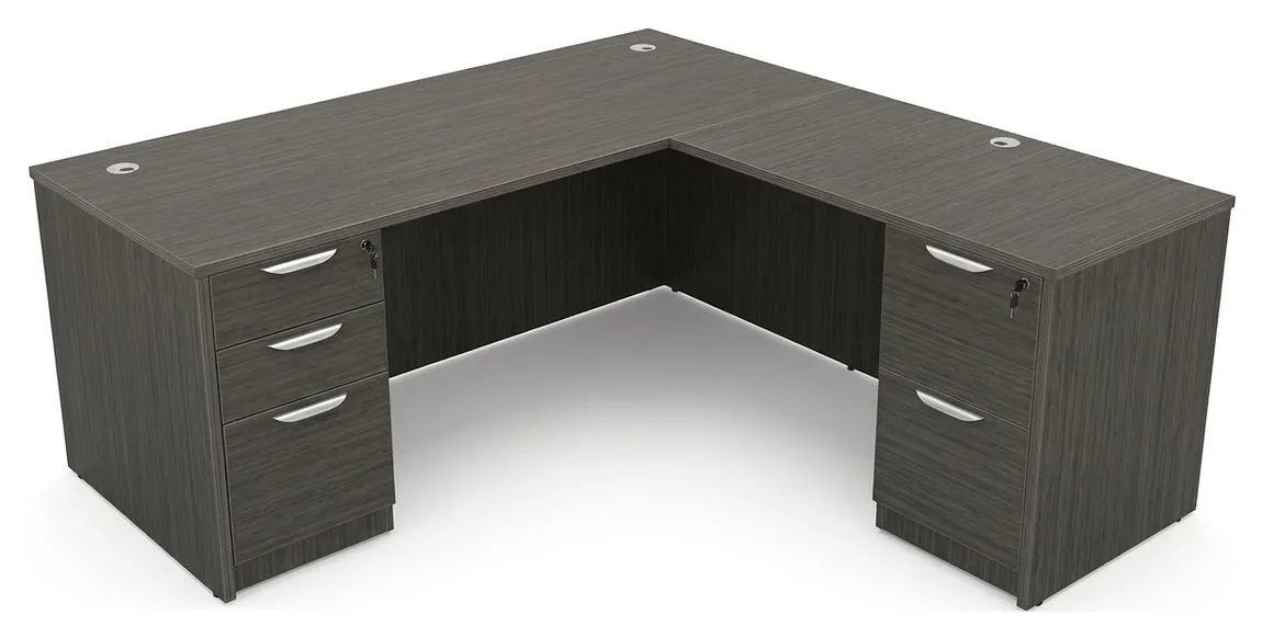 L Shaped Desk with Drawers