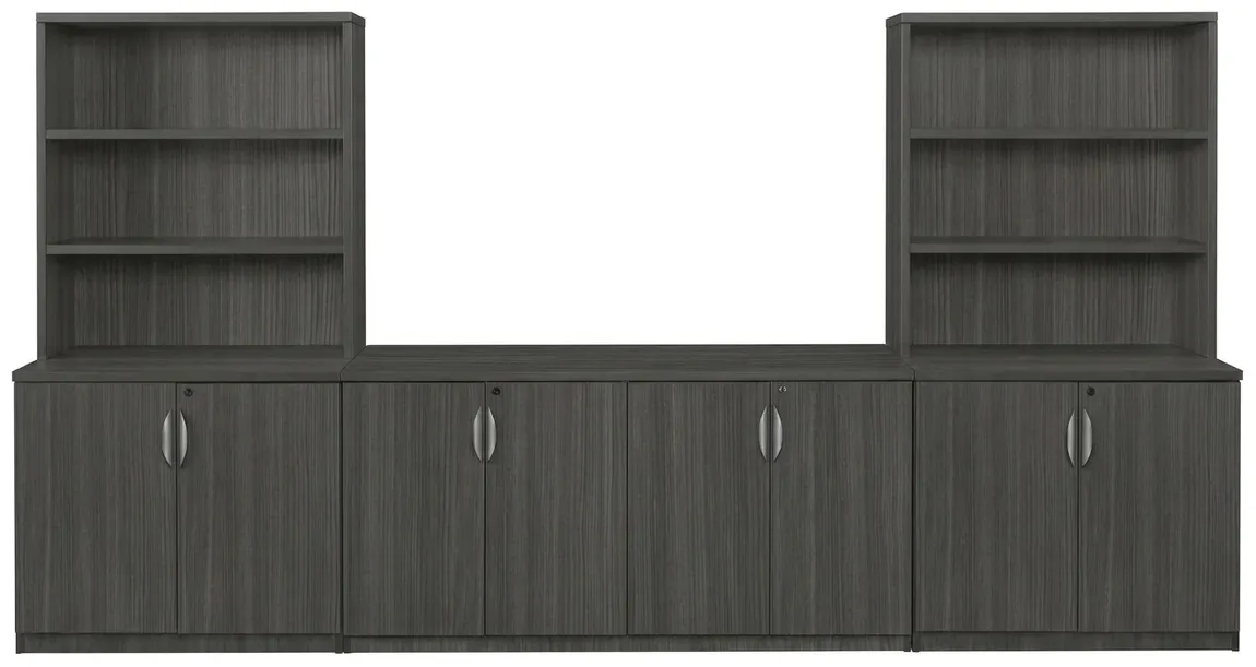 fullsize credenza wall unit with open shelf storage 1