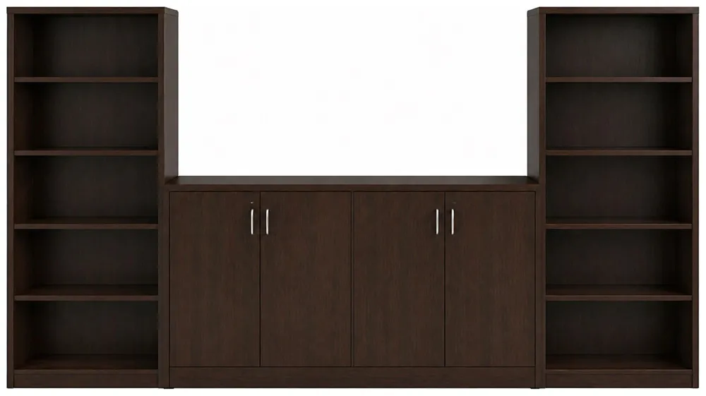 Storage Cabinet Credenza with Bookcases