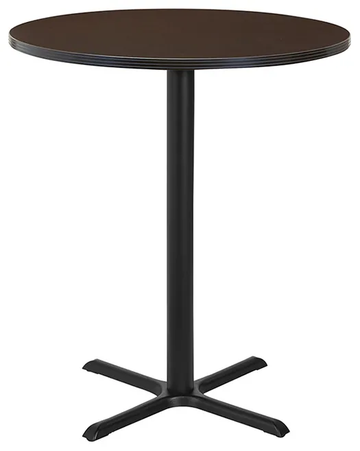 fullsize round bar height table with metal base 1