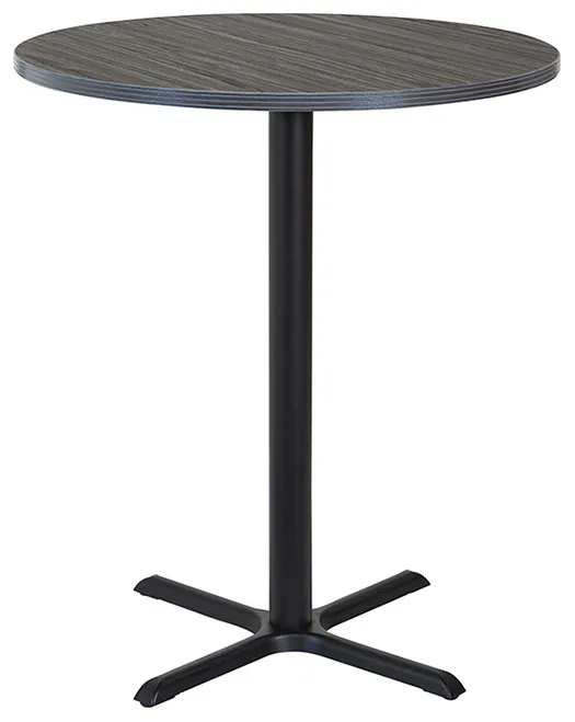 small round bar height table with metal base 5