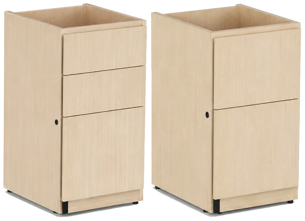 Pair of 2 & 3 Drawer Pedestals for Groupe Lacasse Desks