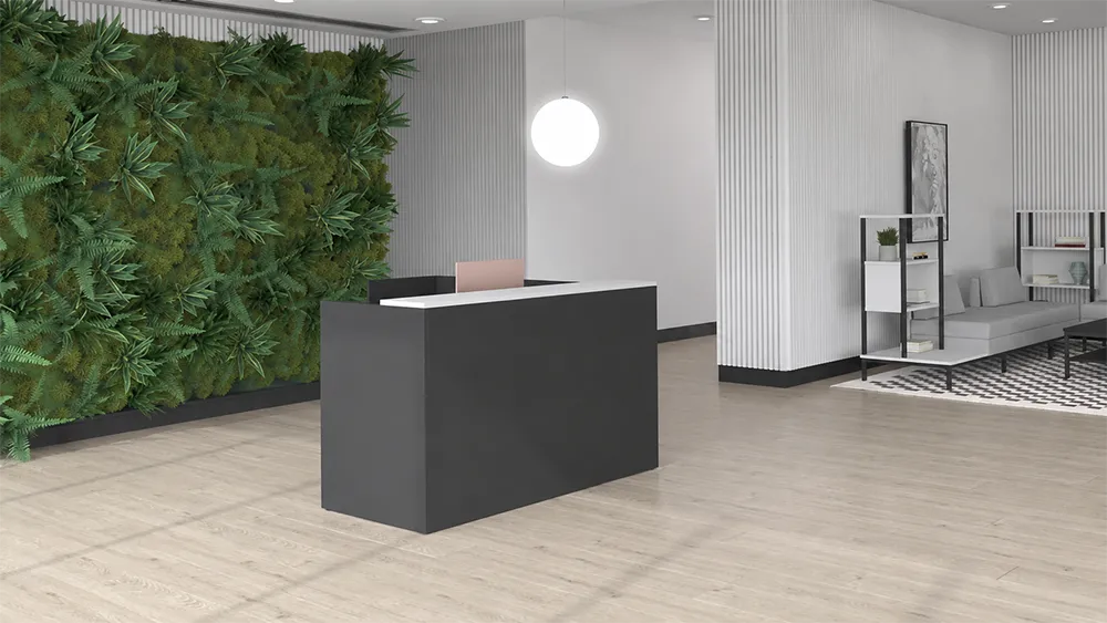 fullsize l shaped reception desk with drawers 1