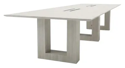 Conference Table with Chairs and Storage Set