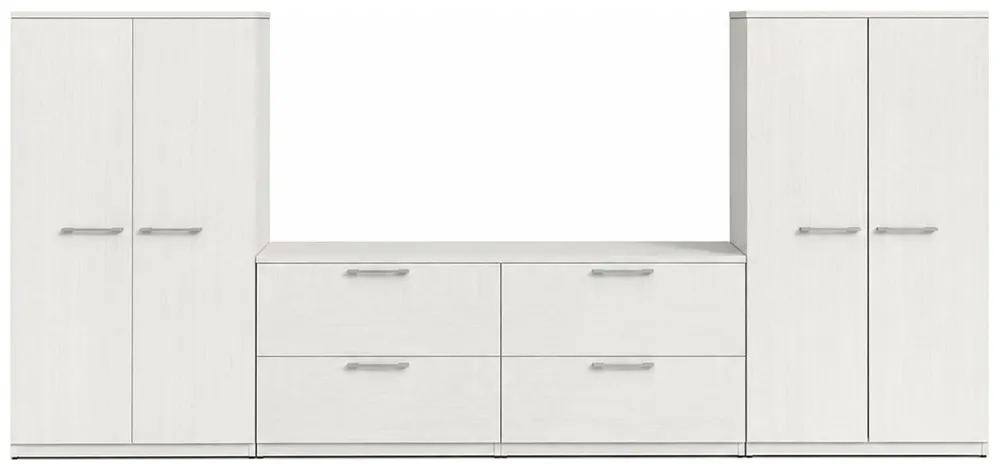 Lateral File Credenza with Storage Cabinets Set
