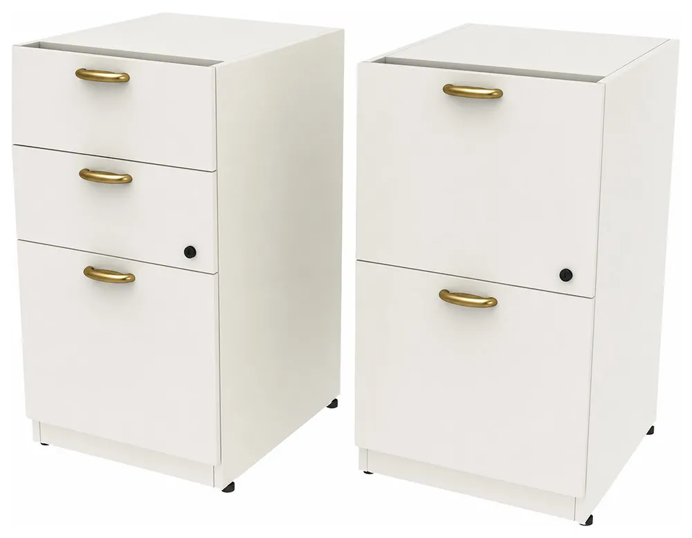 Pair of 2 & 3 Drawer Pedestals for Groupe Lacasse Desks