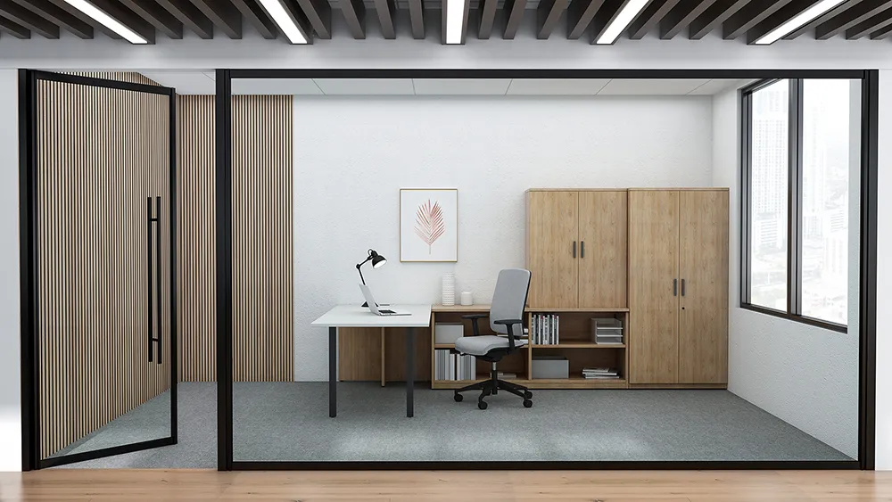 L Shaped Desk with Storage
