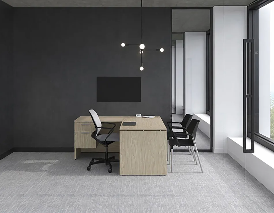 L Shaped Desk with Drawers
