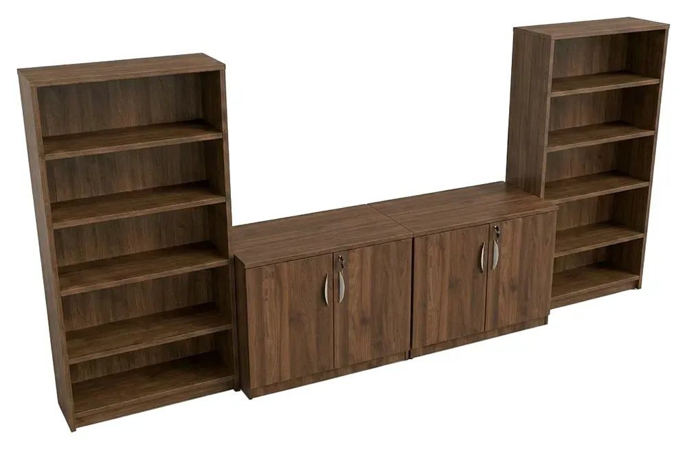 Storage Credenza with Bookcases