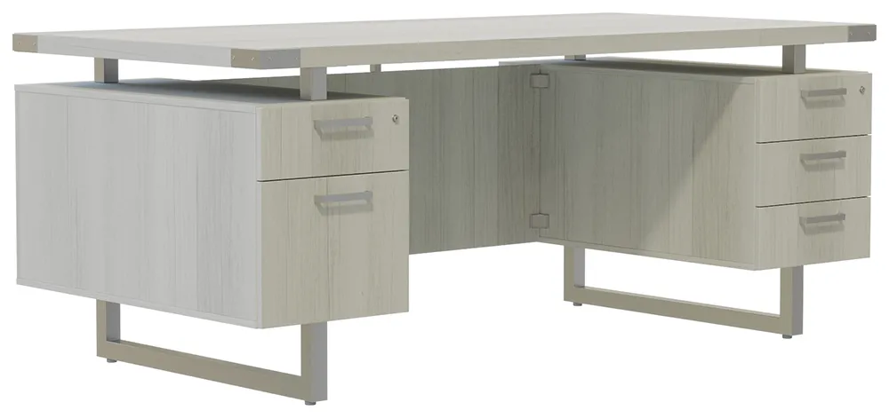 small double pedestal desk with drawers 2